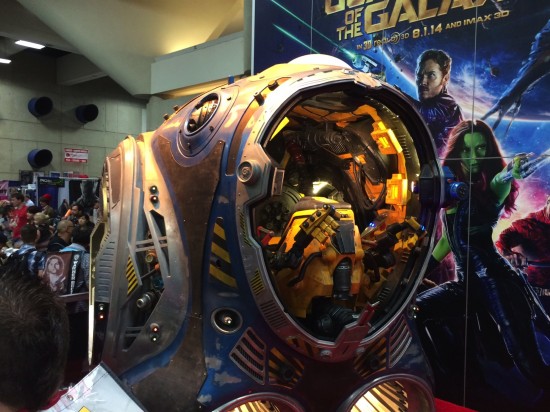 Guardians of the Galaxy mining pod prop on display at Marvel