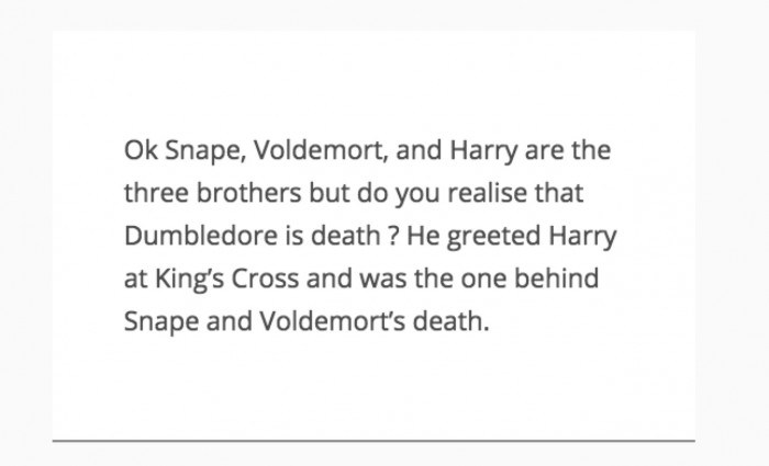 Albus Dumbledore es La Muerte del cuento en Harry Potter