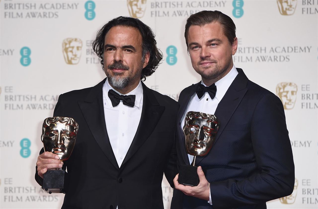 Leonardo DiCaprio y González Iñárritu en los BAFTA